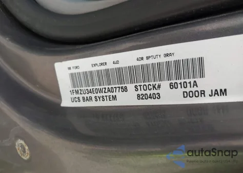 1998 Ford Explorer Eddie Bauer/Limited/Xl/Xlt из США, поврежденный, VIN 1FMZU34E0WZA07758